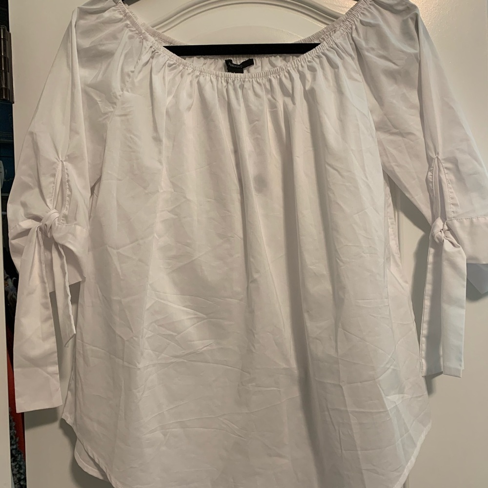 White off the shoulder top